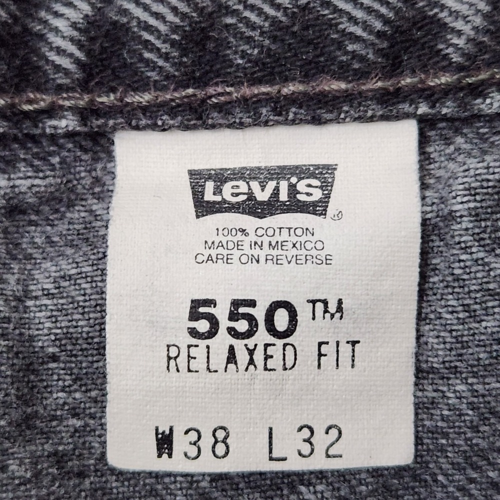 VTG Levi's 550 Relaxed Fit Jeans Men's 38x32* (36x31) Black Baggy Denim Y2K - Picture 3 of 16